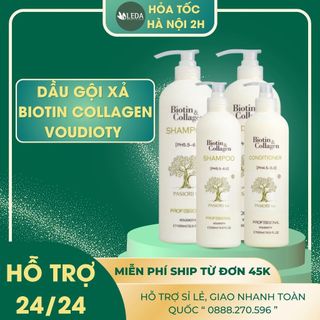 Dầu gội biotin collagen Voudioty dầu gội đầu cặp ngăn rụng tóc, giảm gàu cho da đầu dầu, dầu gội collagen 500ml, 1000ml