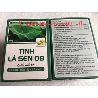 Tinh Lá Sen Tươi OB ( lá sen - cần tây - trà xanh: giảm mỡ máu, giảm béo…)