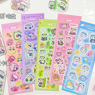 Sticker Gấu trúc Panda lấp la lấp lánh bling bling xịn sò chống thấm nước