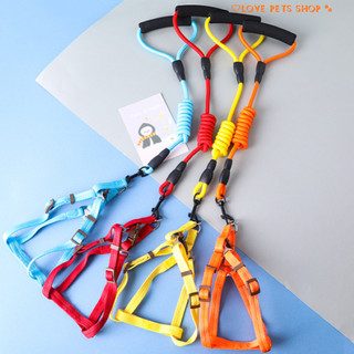 Bộ dây dắt Chó Mèo kèm đai yếm ngực bằng chất liệu vải Nylon - Love pets shop