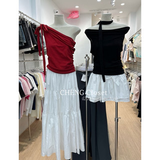 áo trễ vai cotton dây cổ
