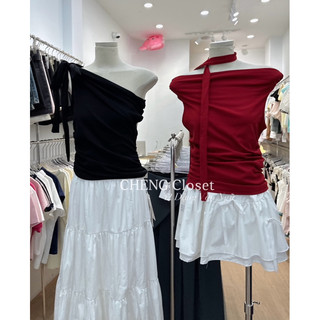 áo trễ vai cotton dây cổ
