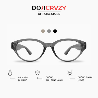 Gọng kính nhựa DOKCRAZY JIMMY Mắt Mèo Nữ Cao Cấp, Chống tia UV, ánh sáng xanh, Hot Trend Hàn Quốc