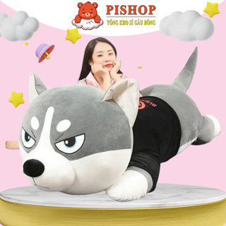  ❤️Sỉ giá Xưởng🚗 Chó Bông Husky Gấu Bông Chó Husky Chó Sói Ngáo Siêu To Mềm Êm Đẹp 