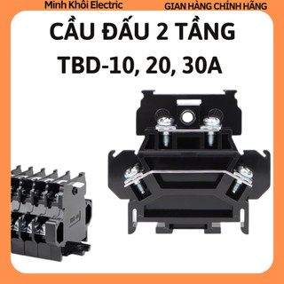 Cầu đấu 2 tầng TBD-10A,20A,30A,cầu đấu mắt rời ghép mắt,cầu đấu ghép mắt rời,cầu đấu dây điện,domino tép 2 tầng,cầu đơn