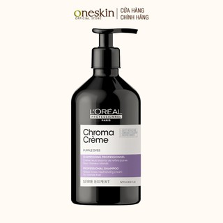 Dầu gội tím cho tóc nhuộm sáng L'Oreal Chroma Crème 500ml