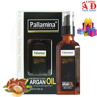 TINH DẦU PALLAMINA ARGAN OIL - SERUM DƯỠNG BÓNG PHỤC HỒI TÓC CAO CẤP, CHỐNG XƠ RỐI, GIỮ NẾP NHẸ 60ML