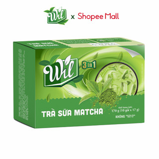 Trà sữa matcha Wil trà sữa hòa tan thơm béo đậm vị hộp 170g (10 gói x 17g)