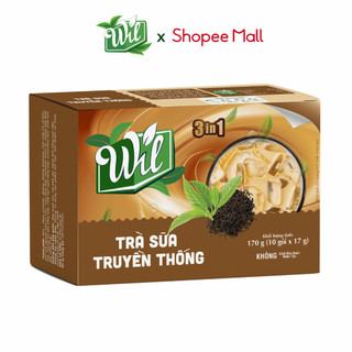 Trà sữa truyền thống Wil trà sữa hòa tan đậm đà hộp 170g (10 gói x 17g)