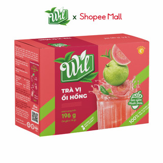 Trà ổi hồng Wil trà ổi hòa tan nước uống giải khát  196g (14 gói x 14g/gói)