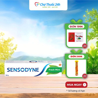 Kem đánh răng giảm ê buốt sensodyne fresh mint 100g - giúp giảm ê buốt hiệu quả với hương bạc hà thơm mát