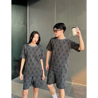 Bộ Đồ Nam Nữ Chữ B Vải Cotton Siêu Mềm Mịn Mát- Set Bộ Đồ Unisex Cá Tính Hot Nhất Năm