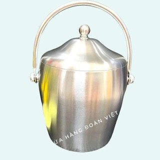  Xô Đá Ướp lạnh - Inox SUS 304 với 2 Lớp Cách Nhiệt, giữ lạnh hiệu quả dùng ướp đá, Kiểu dáng sang trọng hiện đại