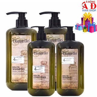 [D'angello] Dầu Gội xả Dangello Keratin phục hồi mềm mượt giảm gãy rụng, sạch gàu cho tóc khô hư tổn