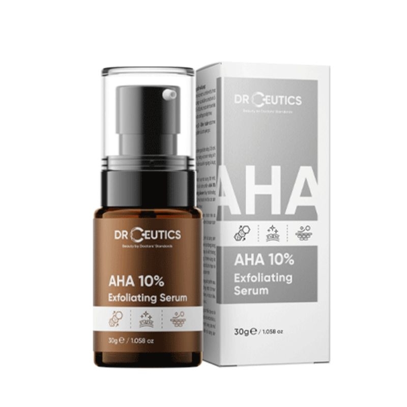 Drceutics Serum AHA 10%  Loại Bỏ Tế Bào Chết , Làm Sáng Da , Ngăn Ngừa Lão Hóa  (Exfoliating Serum )
