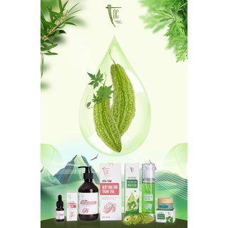Bộ 4 sản phẩm Sữa tắm, Sữa rửa mặt, Serum,Gel dành cho da mụn, da dầu, viêm lỗ chân lông Tộc Natural