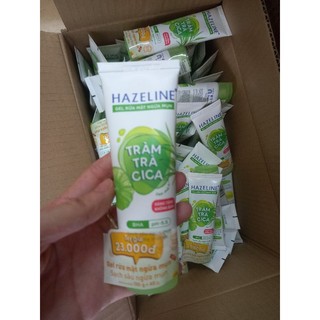 Sữa rửa mặt ngừa mụn sáng da Hazeline Nghệ Hoa cúc / nghệ tràm trà  rau má cica 40g (Hàng mới date xa)