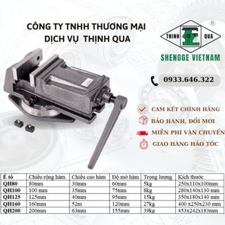 Ê tô bàn phay mâm xoay qh80
