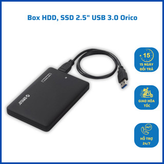  Box ổ cứng SATA 5Gbps Orico 2.5 HDD SSD Vỏ USB3.0 hỗ trợ ổ UASP  25PW1C  GIAO MÀU NGẪU NHIÊN 