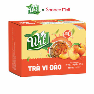 Trà đào Wil hòa tan đồ uống giải khát thanh nhiệt hộp 272g (16 gói x 17g/gói)