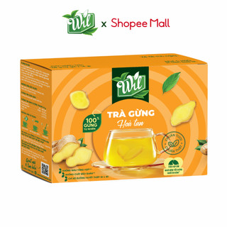 Trà gừng Wil thành phần từ đường ăn kiêng phù hợp cho người tiểu đường 168g (12 gói x 14g)