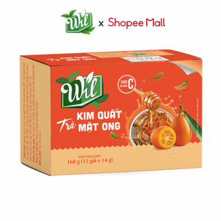 Trà kim quất mật ong Wil trà tắc hòa tan giải khát hộp 168g (12 gói x 14g)