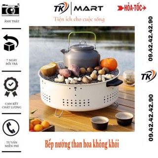 Bếp nướng than hoa không khói cao cấp, có tay cầm cách nhiệt - tiện dụng, siêu bền