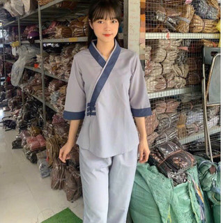 Pháp phục đi chùa kate 3 nút 9 màu cbl -đồ lam đi chùa # la hán # đồ bộ # quần áo nam nữ