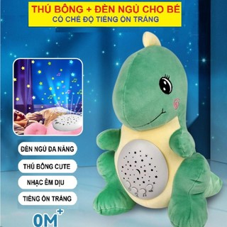 Gấu bông cho bé ôm ngủ cute kèm đèn chiếu trăng sao có nhạc và tiếng ồn trắng, quà tặng sinh nhật thôi nôi cho bé