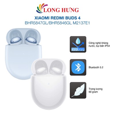 Tai nghe Bluetooth True Wireless Xiaomi Redmi Buds 4 BHR5847GL/BHR5846GL M2137E1 - Hàng chính hãng