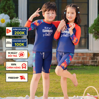 Đồ bơi áo tắm em bé BIKINI PASSPORT KID - kiểu unisex dạng quần lửng, áo có tay - màu Khác - KD046_X