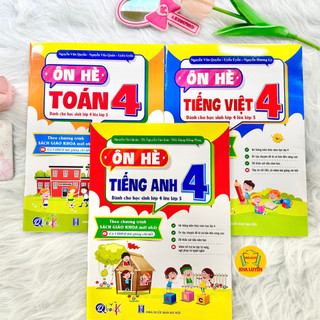 Sách- Combo Ôn Hè Toán, Tiếng Việt, Tiếng Anh Lớp 4 ( Dành cho học sinh lớp 4 lên lớp 5)