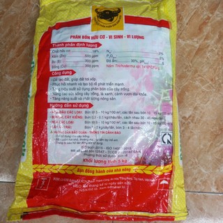 Phân bón hữu cơ vi sinh Đầu trâu HCMK7 hữu cơ Trichoderma + TE 5kg