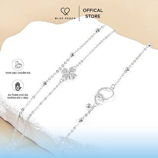 Lắc Tay Bạc Blue Peach Four Leaf VN LT605