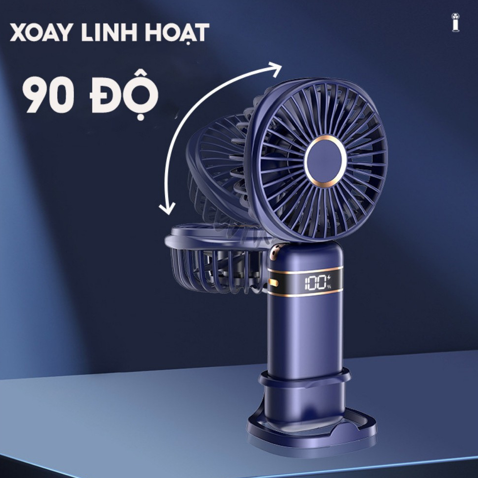 ( Loại 1)  Quạt cầm tay mini gấp gọn 5 cấp độ, sạc pin tiện dụng, nhỏ gọn, dễ mang đi | BigBuy360 - bigbuy360.vn