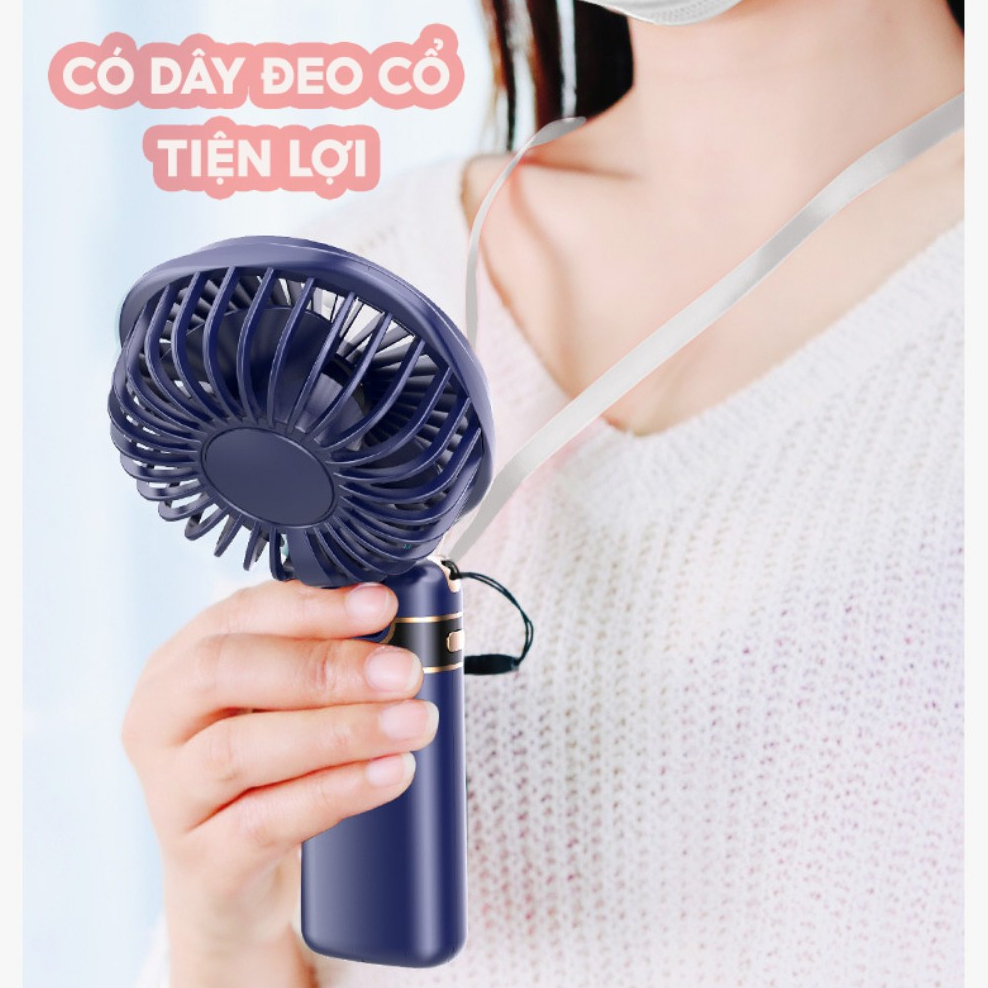 ( Loại 1)  Quạt cầm tay mini gấp gọn 5 cấp độ, sạc pin tiện dụng, nhỏ gọn, dễ mang đi | BigBuy360 - bigbuy360.vn