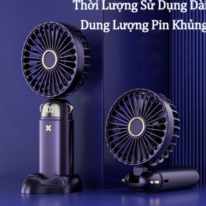 ( Loại 1)  Quạt cầm tay mini gấp gọn 5 cấp độ, sạc pin tiện dụng, nhỏ gọn, dễ mang đi | BigBuy360 - bigbuy360.vn