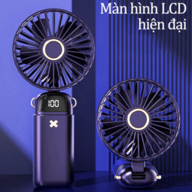 ( Loại 1)  Quạt cầm tay mini gấp gọn 5 cấp độ, sạc pin tiện dụng, nhỏ gọn, dễ mang đi | BigBuy360 - bigbuy360.vn