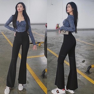 Quần tây công sở ống loe vải tuyết mưa, quần ống loe phong cách thanh lịch sang trọng