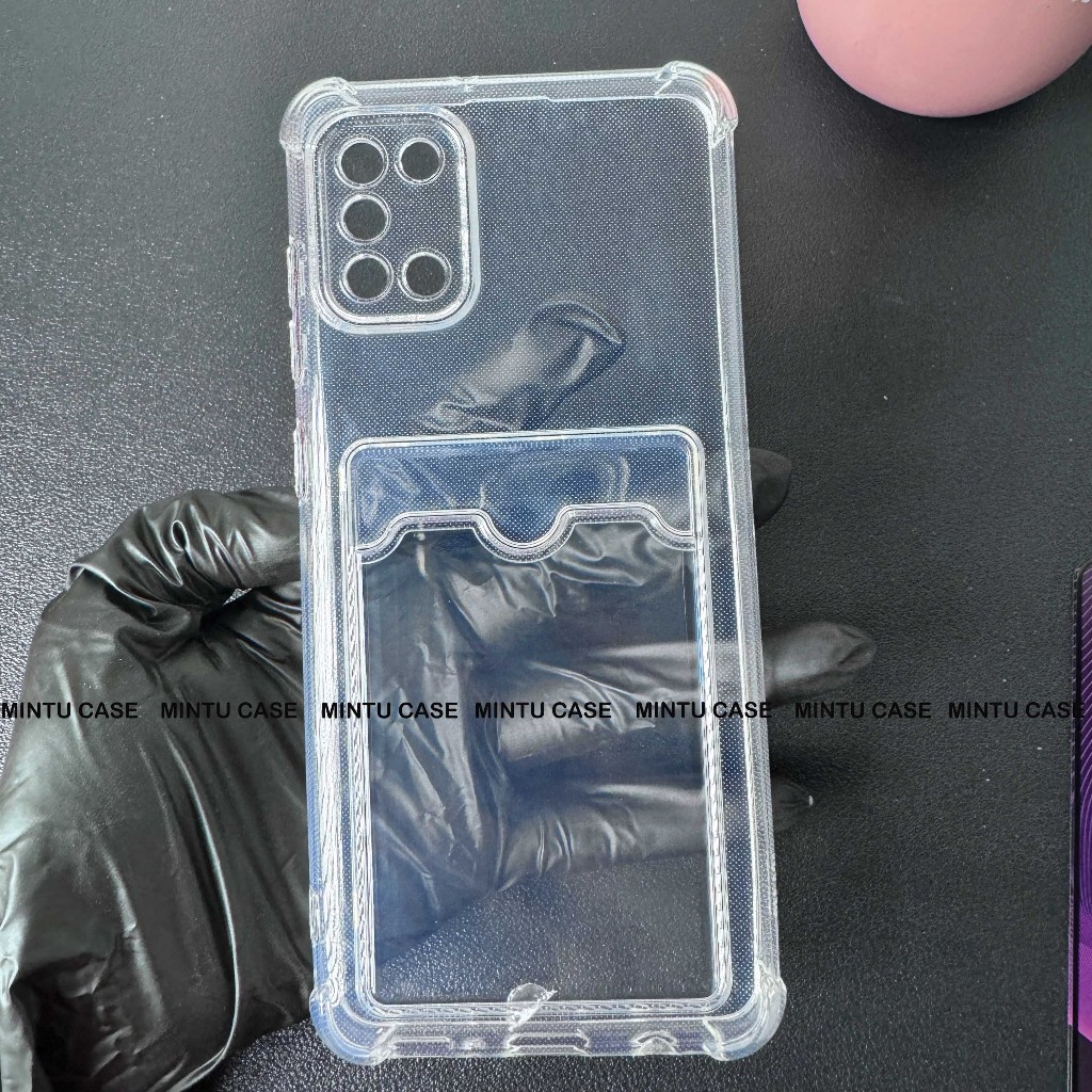 Ốp ví đựng thẻ Samsung Galaxy A31  - Loại trong suốt chống sốc TSCS