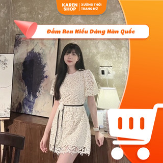 Đầm Ren Thời Trang Karen - Váy Ren Trắng SwanLace Dress Thiết Kế 2 Lớp Lịch Sự Sang Chảnh SP006722