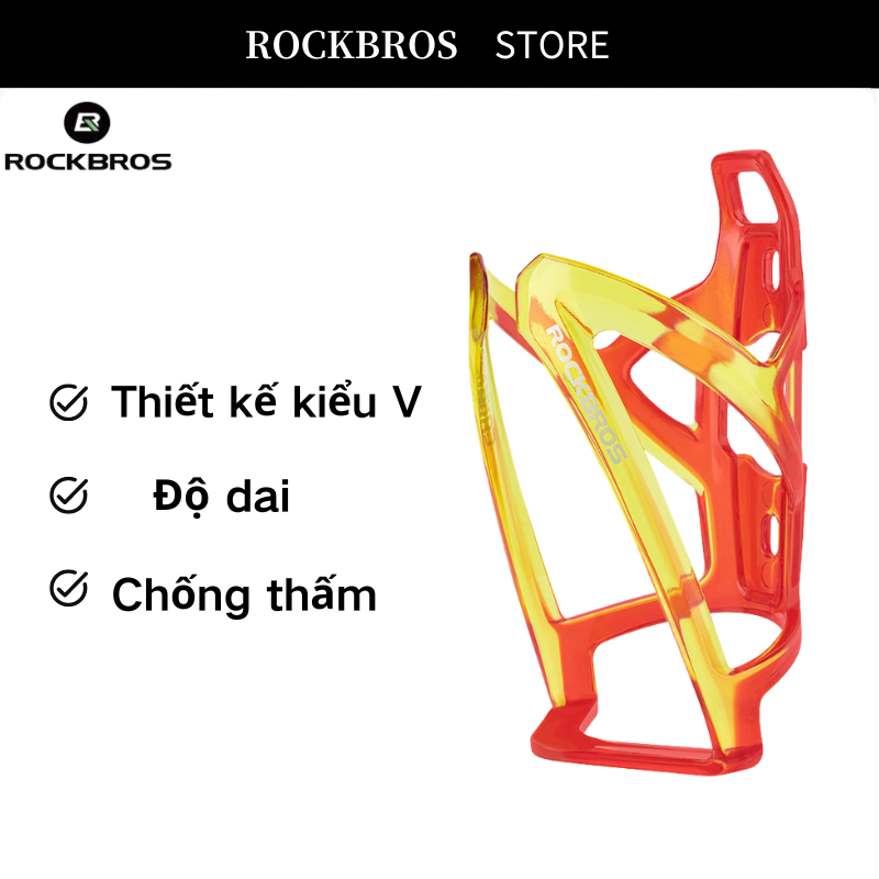 ROCKBROS LồngBình Nước Xe Đạp Giá Đỡ Bình Nước Xe Đạp Leo Núi Siêu Nhẹ Nhiều Màu Sắc Giá Đỡ Cốc Xe Đạp Ổn Định Phụ Kiện7