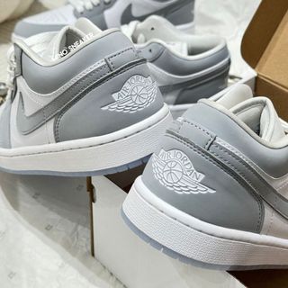 [SẴN AUT 100%] Giày Air Jordan 1 Low Wolf Grey