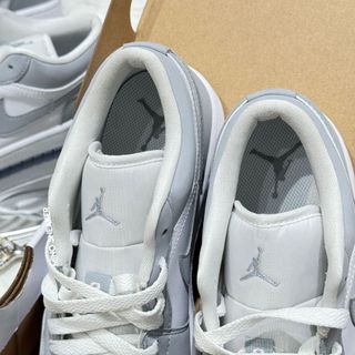 [SẴN AUT 100%] Giày Air Jordan 1 Low Wolf Grey