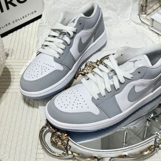 [SẴN AUT 100%] Giày Air Jordan 1 Low Wolf Grey