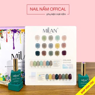 Set sơn gel tone Pastel 15 màu MiLan tặng kèm bảng màu