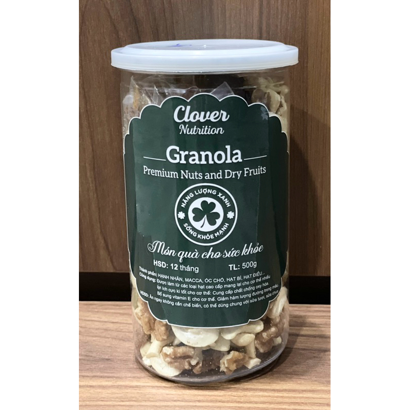 Granola ( Clover Nutrition ) - hạt dinh dưỡng cao cấp mix - 5 Loại hạt & Nho khô