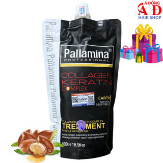 DẦU HẤP Ủ TÓC PALLAMINA COLLAGEN KERATIN COMPLEX PHỤC HỒI, SIÊU MỀM MƯỢT GIẢM GÃY RỤNG TÚI 500ML
