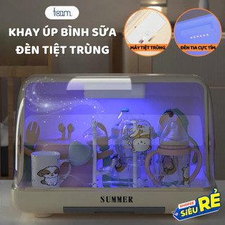  Khay Úp Bình Sữa Tiệt Trùng Bảo Quản Bằng Tia UVC Loại Bỏ Vi Khuẩn 99% Không BPA An Toàn Cho Bé