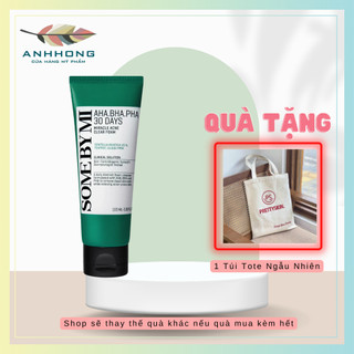 Sữa Rửa Mặt Some By Mi AHA-BHA-PHA 30 Days Miracle Acne Clear Foam Làm Sạch Sâu Cho Da Dầu Mụn nhạy cảm 100ml